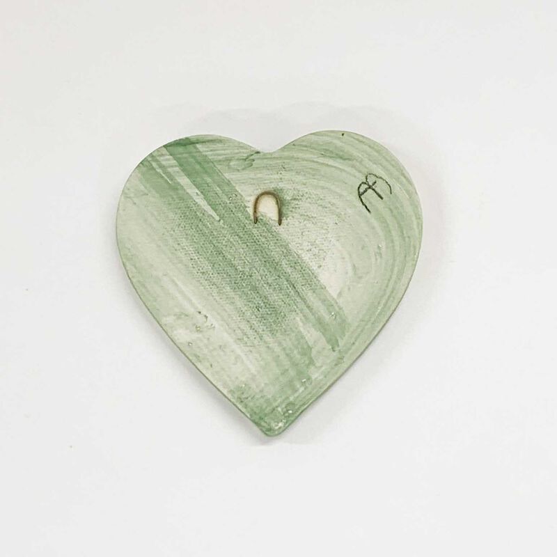 Borrowed Earth Kowhaiwhai Heart Large - Whanau Dark Green image number 1